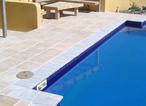 Leather Stone with Artificial Slate Bullnose Edge